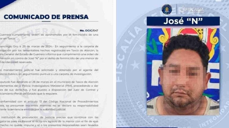 Detienen a José ‘N’ taxista involucrado en el feminicidio de Camila en Taxco
