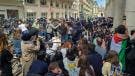Protestas en La Sorbona contra la guerra en Gaza